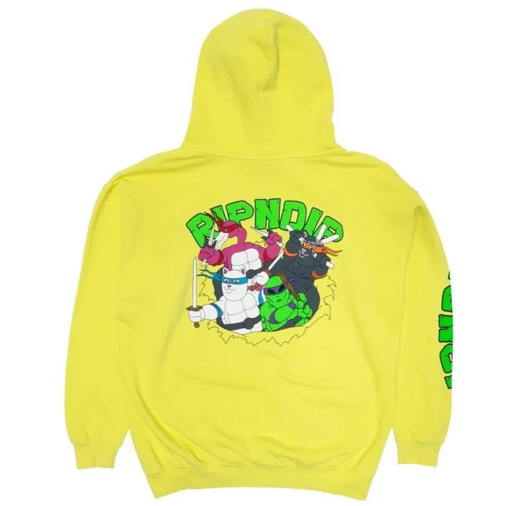 NWT Ripndip Teenage Mutant Hoodie - Neon Green Size XL SOLD OUT! HTF - Picture 2 of 5